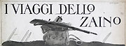 AROLDO BONZAGNI, 'I Viaggi dello Zaino', Title Design, pen and wash